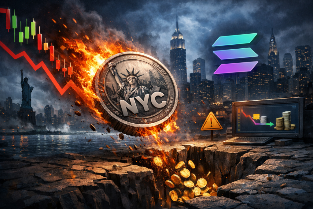 Former NYC mayor backed token tumbles on Solana amid liquidity fears